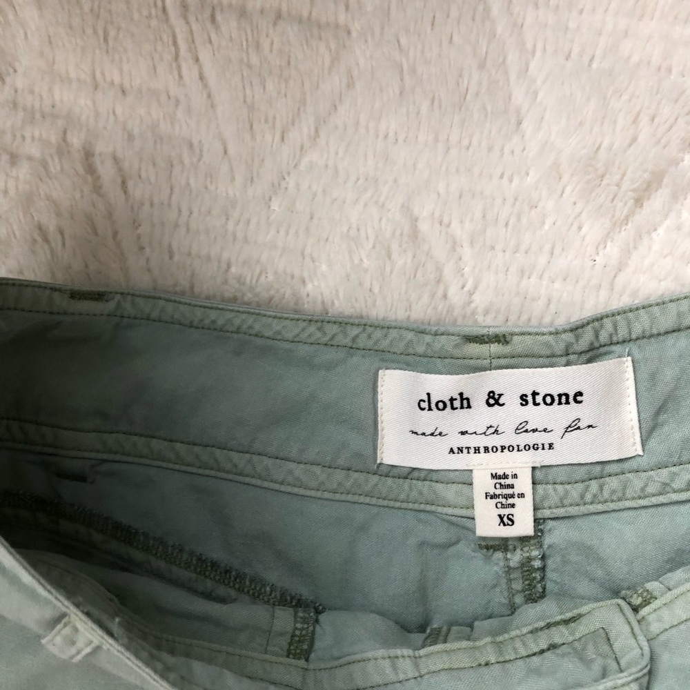 Anthro Cloth & Stone High Rise Green Utility Short - Picture 4 of 6